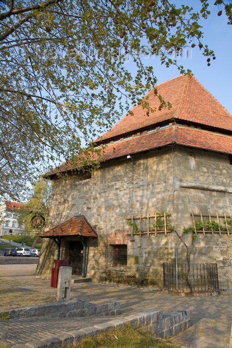 slovenia458: Water tower along Lent, Drava River - Claims to be the Slovenia's first wine cellar, Maribor, Slovenia - photo by I.Middleton - (c) Travel-Images.com - Stock Photography agency - Image Bank