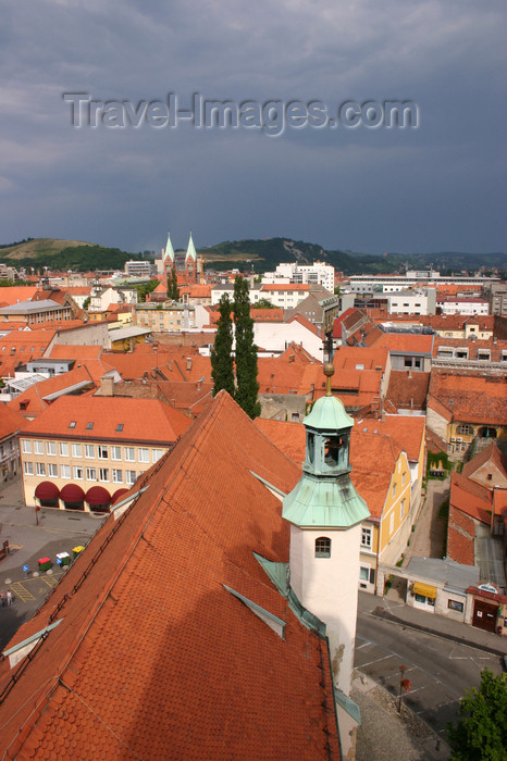 slovenia461: View from the bell tower of the Church of Saint John the Baptist of the red tiled roodtops of Maribor, Slovenia - photo by I.Middleton - (c) Travel-Images.com - Stock Photography agency - Image Bank