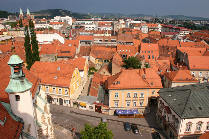 slovenia463: the red roofs of Maribor - view from the bell tower of the Church of Saint John the Baptist - photo by I.Middleton - (c) Travel-Images.com - Stock Photography agency - Image Bank