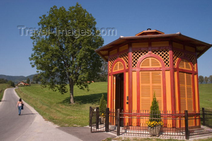 slovenia477: road and restored natural spring, Kostrivnica, Rogaska Slatina, Slovenia - photo by I.Middleton - (c) Travel-Images.com - Stock Photography agency - Image Bank