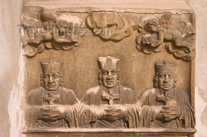 slovenia496: Carving on church in Smarje pri Jeslah, Slovenia - photo by I.Middleton - (c) Travel-Images.com - Stock Photography agency - Image Bank