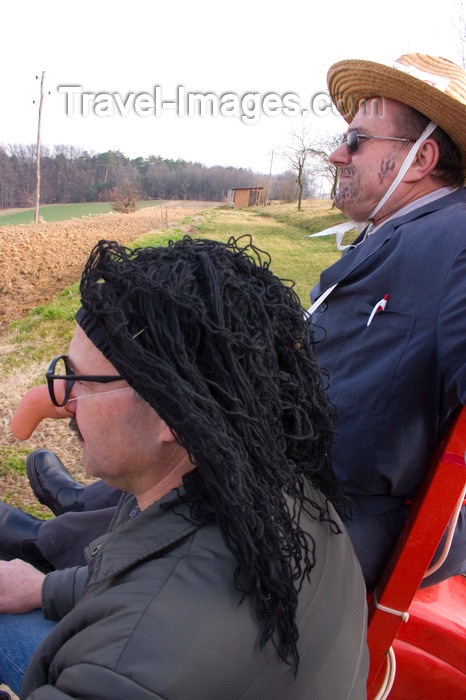 slovenia505: Pust - a traditional celebration where people dress up to scare off the winter - Fokovci, Prekmurje, Slovenia - photo by I.Middleton - (c) Travel-Images.com - Stock Photography agency - Image Bank