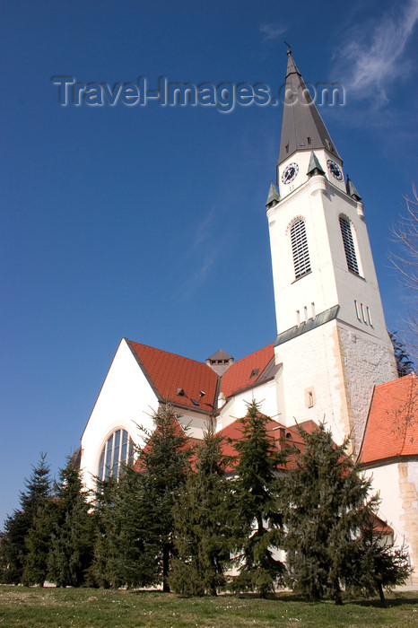 slovenia511: tower of the Church of Saint Nicholas in Murska Sobota, Prekmurje, Slovenia - photo by I.Middleton - (c) Travel-Images.com - Stock Photography agency - Image Bank