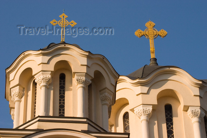 slovenia52: small domes at the Serbian Orthodox church of St Cyril and Methodius, Ljubljana , Slovenia - photo by I.Middleton - (c) Travel-Images.com - Stock Photography agency - Image Bank