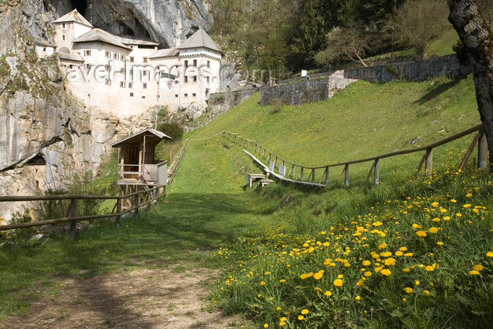 slovenia523: Predjama castle - arriving, Slovenia - photo by I.Middleton - (c) Travel-Images.com - Stock Photography agency - Image Bank