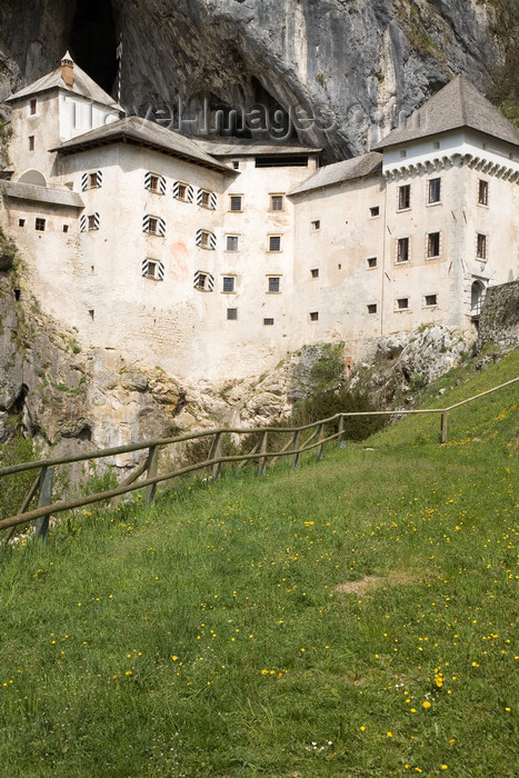 slovenia525: Predjama castle - from the fields, Slovenia - photo by I.Middleton - (c) Travel-Images.com - Stock Photography agency - Image Bank