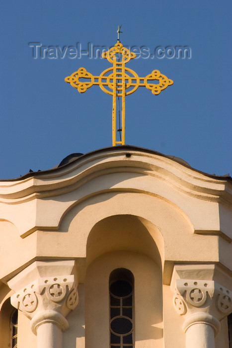 slovenia53: cross at the Serbian Orthodox church of St Cyril and Methodius, Ljubljana , Slovenia - photo by I.Middleton - (c) Travel-Images.com - Stock Photography agency - Image Bank