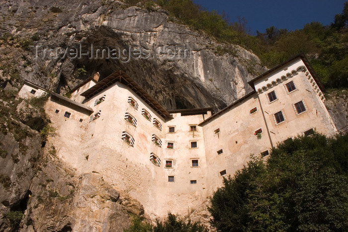 slovenia540: Predjama castle from below, Slovenia - photo by I.Middleton - (c) Travel-Images.com - Stock Photography agency - Image Bank