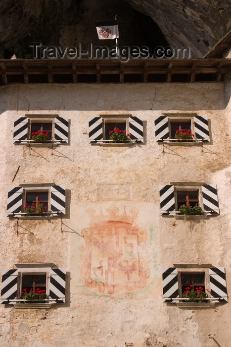 slovenia549: Predjama castle - windows, Slovenia - photo by I.Middleton - (c) Travel-Images.com - Stock Photography agency - Image Bank