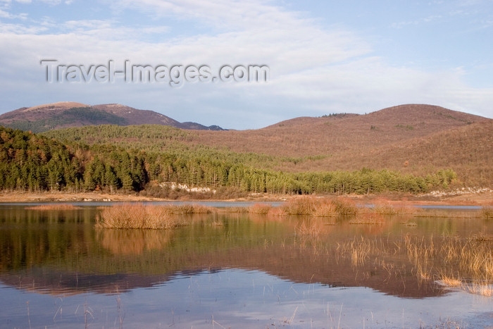 slovenia561: Slovenia - Pivka Valley: Palsko lake - perfect mirror - photo by I.Middleton - (c) Travel-Images.com - Stock Photography agency - Image Bank