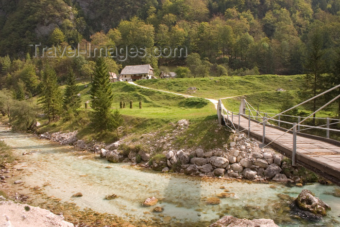 slovenia606: Slovenia - Soca Valley - suspension bridge over the Soca river - photo by I.Middleton - (c) Travel-Images.com - Stock Photography agency - Image Bank