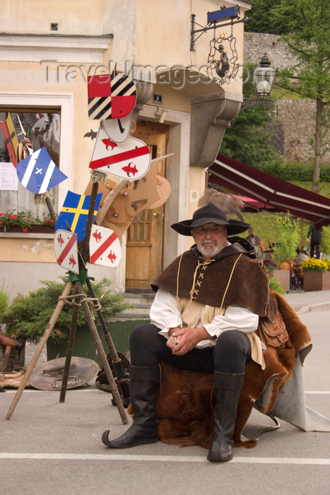 slovenia656: Slovenia - Kamnik Medieval Festival - coats of arms for all tastes - photo by I.Middleton - (c) Travel-Images.com - Stock Photography agency - Image Bank