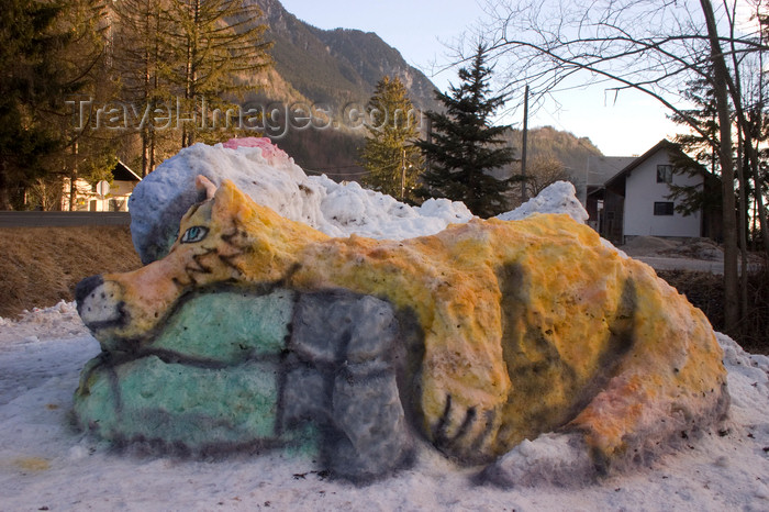 slovenia695: wolf - snow sculpture, Triglav National Park, Slovenia -  photo by I.Middleton - (c) Travel-Images.com - Stock Photography agency - Image Bank