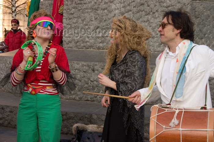 slovenia719: Slovenia - Ljubliana: Pust celebrations - musicians - photo by I.Middleton - (c) Travel-Images.com - Stock Photography agency - Image Bank