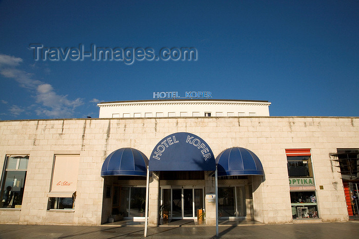 slovenia748: Koper (Capodistria) - Slovenian Istria region / Slovenska Istra - Slovenia: Hotel Koper - Pristaniska ulica, by the marina - photo by I.Middleton - (c) Travel-Images.com - Stock Photography agency - Image Bank