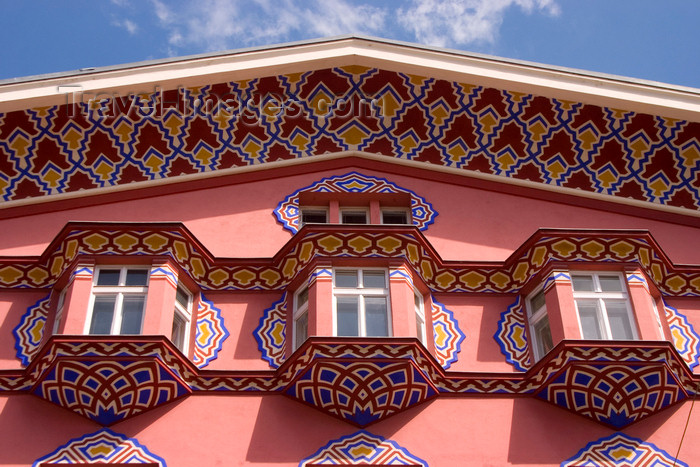 slovenia93: detail of the facade of the old People's Loan Bank building - Wiener Sezession architecture in Miklosiceva Cesta, Ljubljana, Slovenia - photo by I.Middleton - (c) Travel-Images.com - Stock Photography agency - Image Bank