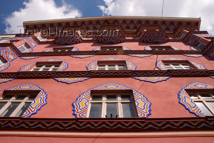 slovenia97: Art Nouveau, People's Loan Bank building, Secessionist architecture, Miklosiceva Cesta, Ljubljana, Slovenia - photo by I.Middleton - (c) Travel-Images.com - Stock Photography agency - Image Bank