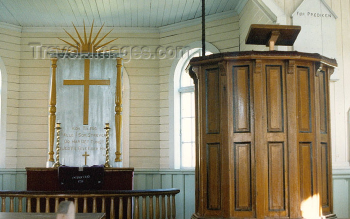 south-georgia24: South Georgia - Grytviken: the Norwegian church - interior (photo by G.Frysinger) - (c) Travel-Images.com - Stock Photography agency - Image Bank