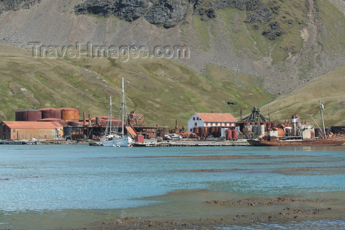 south-georgia39: South Georgia - Grytviken - harbour view - Antarctic region images by C.Breschi - (c) Travel-Images.com - Stock Photography agency - Image Bank