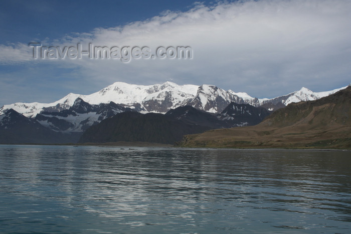 south-georgia49: South Georgia - Husvik - mountians and sea - Antarctic region images by C.Breschi - (c) Travel-Images.com - Stock Photography agency - Image Bank