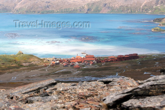 south-georgia55: South Georgia - Husvik - from the mountains - Antarctic region images by C.Breschi - (c) Travel-Images.com - Stock Photography agency - Image Bank