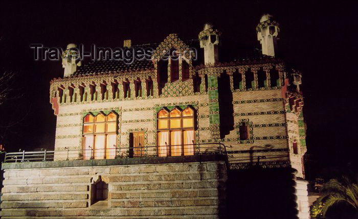 spai137: Spain / España - Cantabria - Comillas: Capricho de Gaudi - built for Máximo Díaz de Quijano (photo by Miguel Torres) - (c) Travel-Images.com - Stock Photography agency - Image Bank