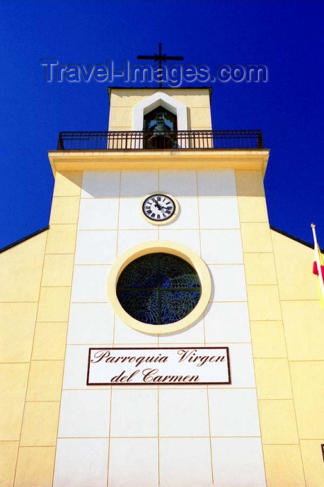 spai200: Spain / España - Arroyo de la Miel  (provincia de Malaga - Costa de Sol): central square - Parroquia Virgen del Carmen - photo by D.Jackson - (c) Travel-Images.com - Stock Photography agency - Image Bank