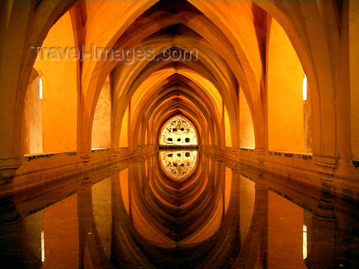 spai205: Spain / España - Granada: the Alhambra - undeground cistern / cisterna  - photo by R.Wallace - (c) Travel-Images.com - Stock Photography agency - Image Bank
