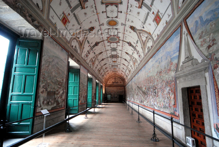 spai332: Spain / España - Spain - San Lorenzo de El Escorial: Royal Monastery of San Lorenzo de El Escorial - gallery of the battles - Real Monasterio de San Lorenzo de El Escorial - Sala de las Batallas - photo by M.Torres - (c) Travel-Images.com - Stock Photography agency - Image Bank