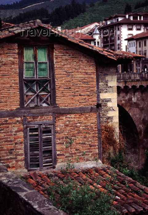 spai420: Spain - Cantabria - Potes - red brick building - photo by F.Rigaud - (c) Travel-Images.com - Stock Photography agency - Image Bank