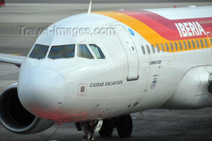 spai431: Barajas, Madrid, Spain: Iberia Airbus A320-214 (EC-JSK) Ciudad Encantada - Barajas airport - Terminal 4 - photo by M.Torres - (c) Travel-Images.com - Stock Photography agency - Image Bank