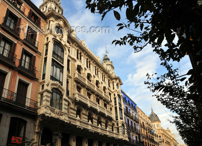 spai465: Madrid, Spain: art nouveau at Calle Mayor 16 - Compañía Colonial building / Conrado Martín, S.A. - by Miguel Mathet Coloma and Jerónimo Pedro Mathet Rodríguez - photo by M.Torres - (c) Travel-Images.com - Stock Photography agency - Image Bank