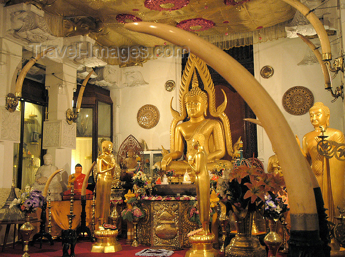 sri-lanka10: Kandy, Central Province, Sri Lanka: temple of the tooth - shrine - tusks - ivory - photo by B.Cain - (c) Travel-Images.com - Stock Photography agency - Image Bank