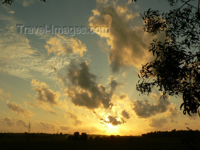sri-lanka133: Sri Lanka - Ganemulla region - evening beauty of the sky through a paddy field - photo by K.Y.Ganeshapriya - (c) Travel-Images.com - Stock Photography agency - Image Bank