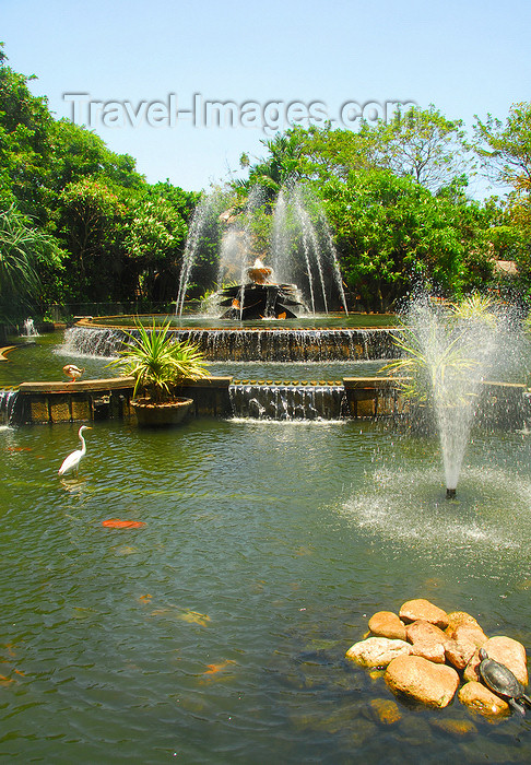 sri-lanka167: Colombo, Sri Lanka: fountain in the shape of a lotus flower - pond in the Gardens of the Hilton Hotel - photo by M.Torres - (c) Travel-Images.com - Stock Photography agency - Image Bank