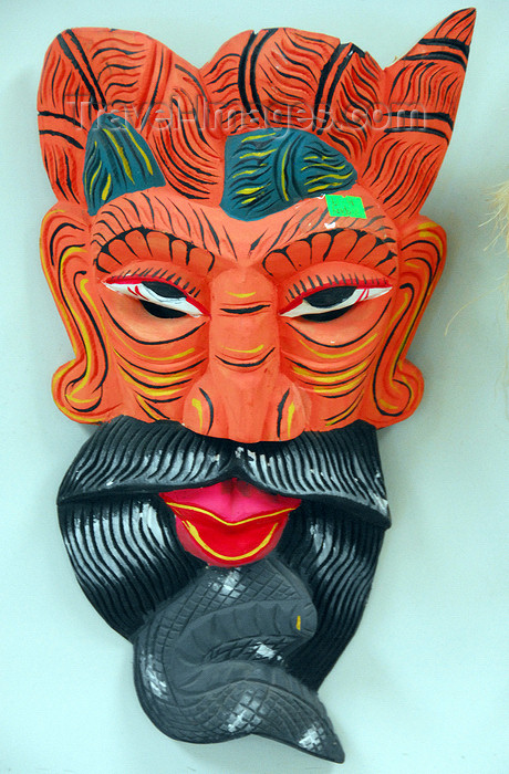 sri-lanka215: Colombo, Sri Lanka: bearded devil mask - used by Ruhunu dancers - photo by M.Torres - (c) Travel-Images.com - Stock Photography agency - Image Bank