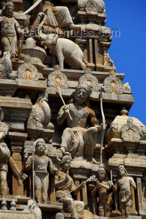 sri-lanka222: Galle, Southern Province, Sri Lanka: Hindu temple - detail of gopuram aka vimanam - photo by M.Torres - (c) Travel-Images.com - Stock Photography agency - Image Bank