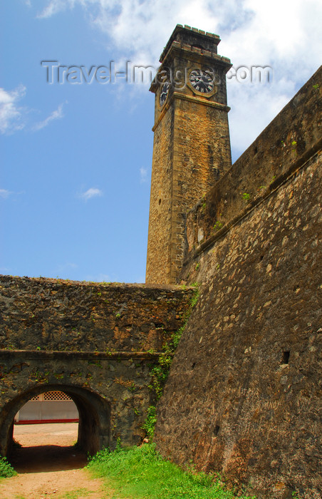 sri-lanka240: Galle, Southern Province, Sri Lanka: arch and clock tower - Old Town - UNESCO World Heritage Site - photo by M.Torres - (c) Travel-Images.com - Stock Photography agency - Image Bank