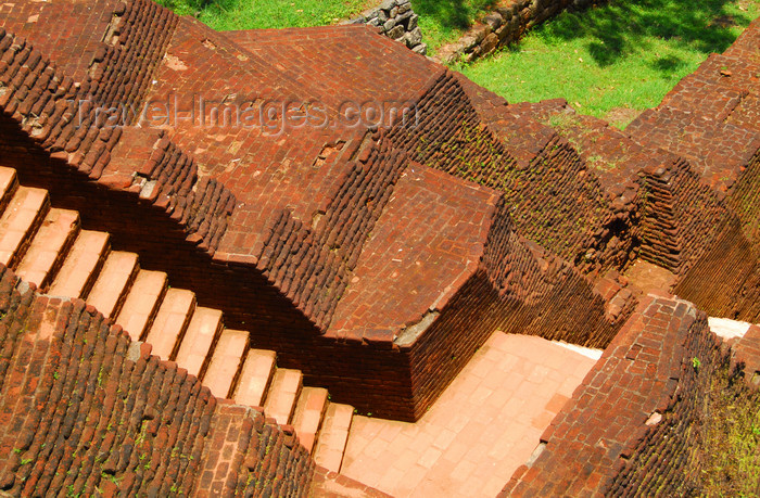 sri-lanka302: Sigiriya, Central Province, Sri Lanka: stairs and red bricks - Unesco World Heritage site - photo by M.Torres - (c) Travel-Images.com - Stock Photography agency - Image Bank
