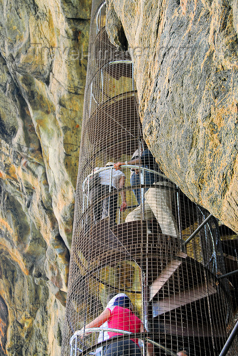 sri-lanka303: Sigiriya, Central Province, Sri Lanka: stairs leading to the frescos - photo by M.Torres - (c) Travel-Images.com - Stock Photography agency - Image Bank