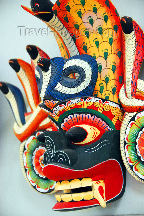 sri-lanka37: Ambalangoda - Southern province, Sri Lanka: demon and nagas - Mask for the Kolam dance - photo by M.Torres - (c) Travel-Images.com - Stock Photography agency - Image Bank