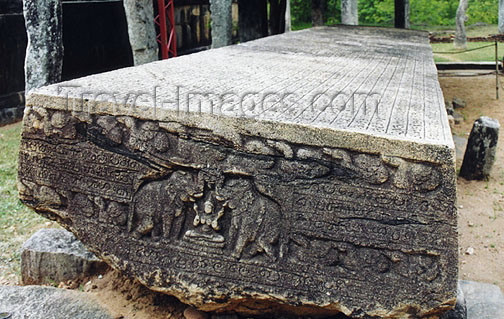 sri-lanka42: Polonnaruwa, North Central province, Sri Lanka:Gal Pota - stone book, extolling the virtues of the King - photo by G.Frysinger - (c) Travel-Images.com - Stock Photography agency - Image Bank