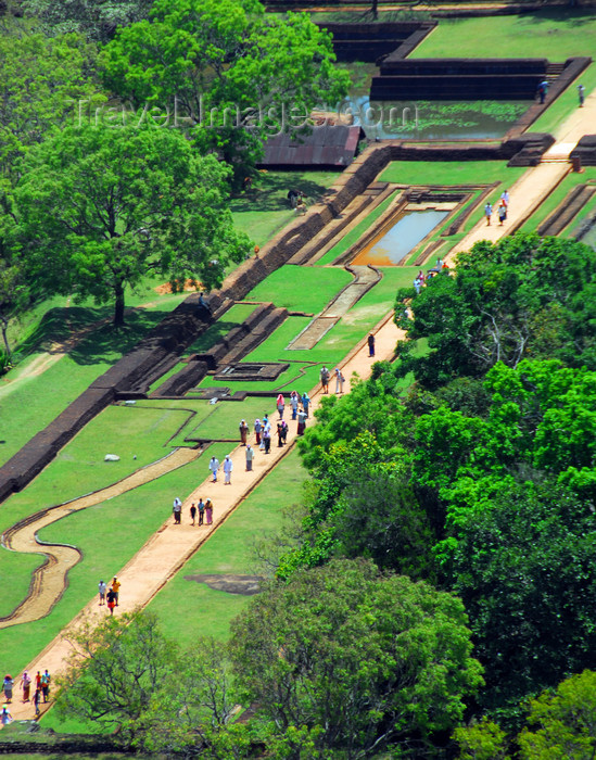 sri-lanka61: Sigiriya, Central Province, Sri Lanka: entrance gardens, seen from above - photo by M.Torres - (c) Travel-Images.com - Stock Photography agency - Image Bank