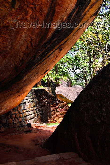 sri-lanka65: Sigiriya, Central Province, Sri Lanka: footpath under the rocks - photo by M.Torres - (c) Travel-Images.com - Stock Photography agency - Image Bank