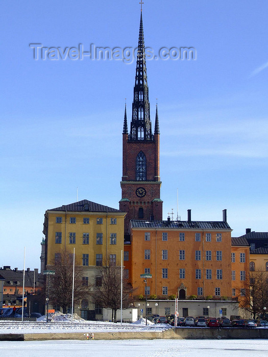sweden164: Stockholm, Sweden: Riddarholmen seen from the ice - photo by M.Bergsma - (c) Travel-Images.com - Stock Photography agency - Image Bank
