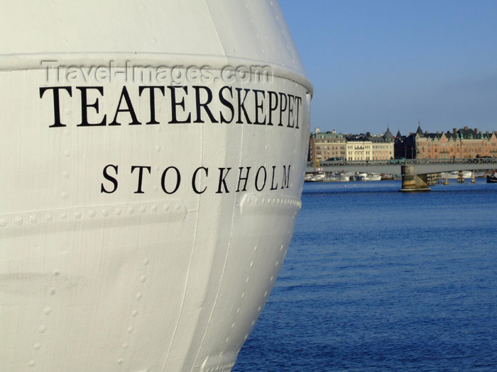sweden62: Sweden - Stockholm: stern of MS Teaterskeppet - corporate events boat (photo by M.Bergsma) - (c) Travel-Images.com - Stock Photography agency - Image Bank