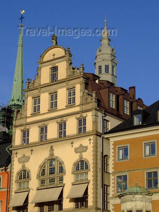 sweden63: Sweden - Stockholm: façade in Kornhamnstorg square - Gamla Stan (photo by M.Bergsma) - (c) Travel-Images.com - Stock Photography agency - Image Bank