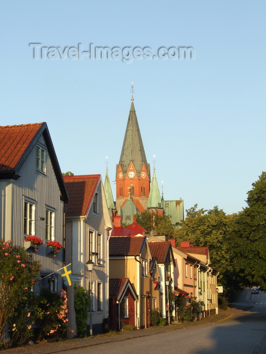 sweden98: Vastervik, Kalmar län, Sweden: houses and St. Petri Church - photo by A.Bartel - (c) Travel-Images.com - Stock Photography agency - Image Bank