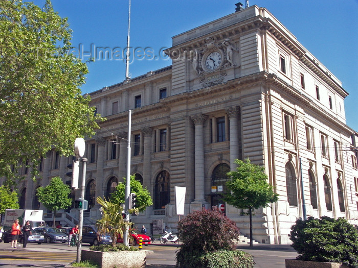 switz157: Switzerland / Suisse / Schweiz / Svizzera - Geneva / Genève / Genf / Ginevra / GVA: Mont Blanc post office / poste du mont-blanc - photo by C.Roux - (c) Travel-Images.com - Stock Photography agency - Image Bank