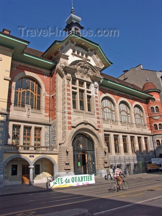 switz160: Switzerland / Suisse / Schweiz / Svizzera - Geneva / Genève / Genf / Ginevra / GVA: Plainpalais hall / Salle Communale de Plainpalais, rue Carouge - photo by C.Roux - (c) Travel-Images.com - Stock Photography agency - Image Bank